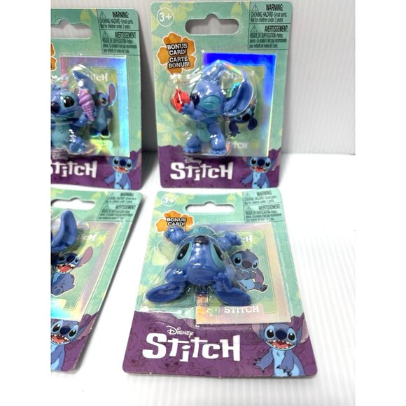 Lilo & Stitch Collectable Toys WITH Card! 4pc Set Action Figures/Cake Toppers - Picture 7 of 7